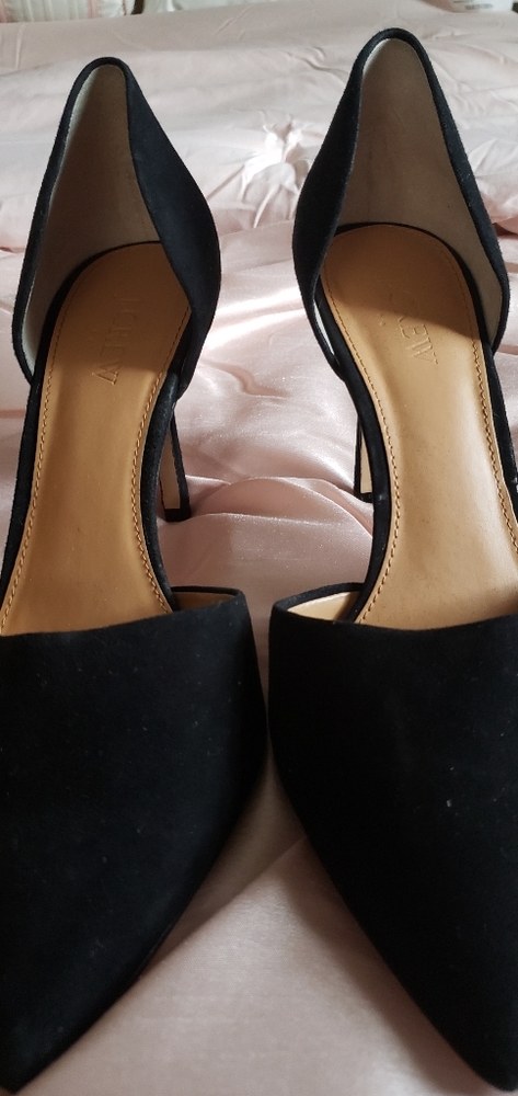 JCrew Black Suede Heels
